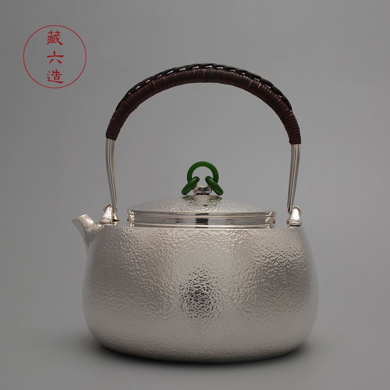 银壶藏六造日本手工茶具纯银999