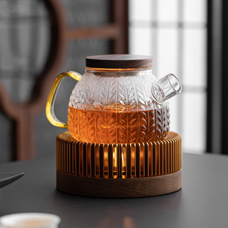 胡桃木温茶炉花茶壶蜡烛煮茶炉公道杯温茶器小火炉加热暖茶烤茶炉
