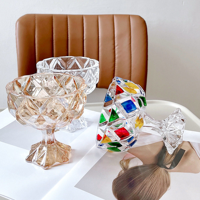 网红高脚雪糕冰淇淋杯玻璃甜品碗ins酸奶水果布丁冰激凌玻璃杯子,餐饮具,玻璃杯,淘宝优惠券,粉丝福利购,淘宝优惠卷