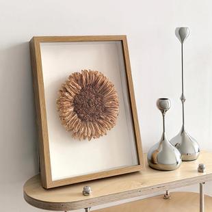 态生活ins风实木相框中空立体空框摆台5cm手工diy干燥花材料装 饰