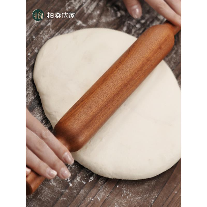 乌檀木擀面杖烘焙工具厨房家用木质擀面棍饺子皮压面棍面粉棍木棍