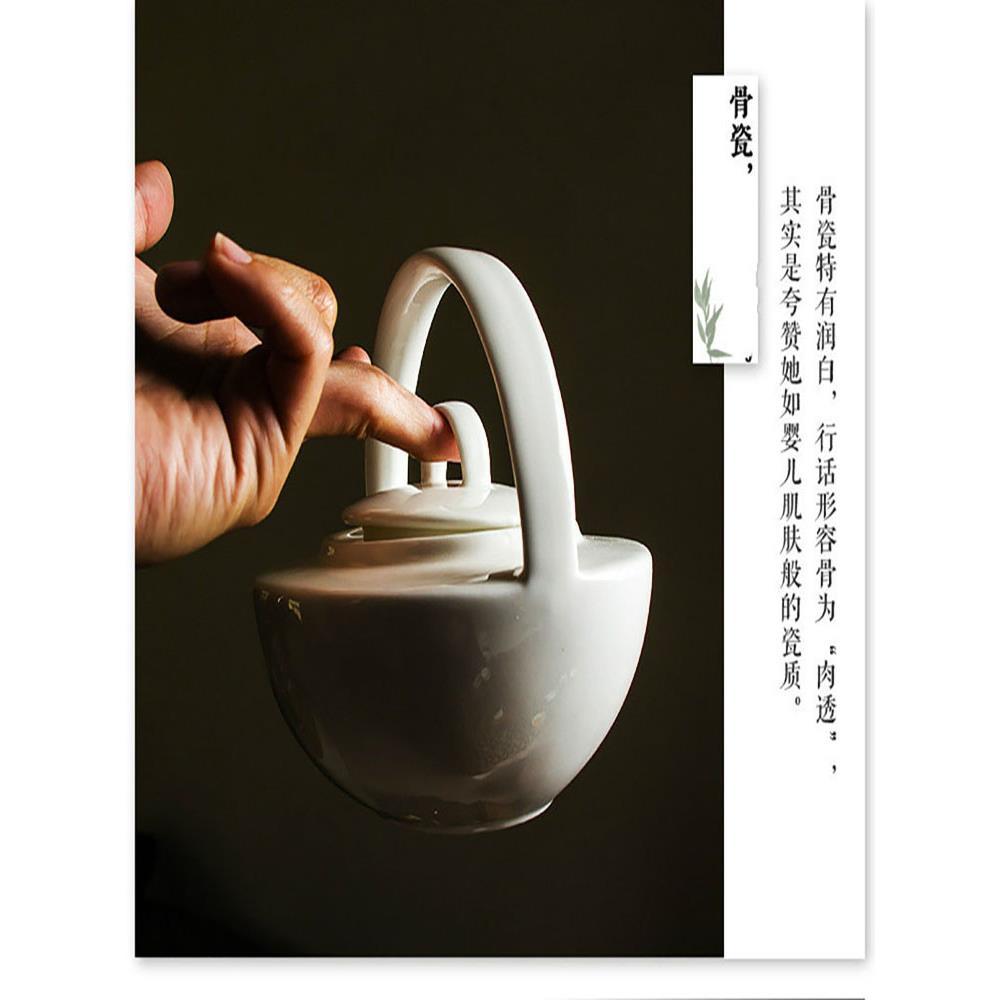 唐山骨瓷日式功夫茶壶纯手工茶具套装单壶过滤酒店简约冲泡茶壶