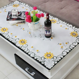 小清新桌布正方形餐桌茶几桌台布布艺长方形客厅现代简约冰箱盖