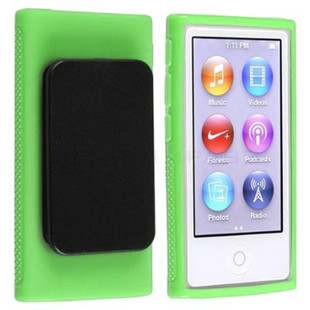 适用苹果ipod nano7代保护套TPU防摔套包边带背夹子nano8外壳现货
