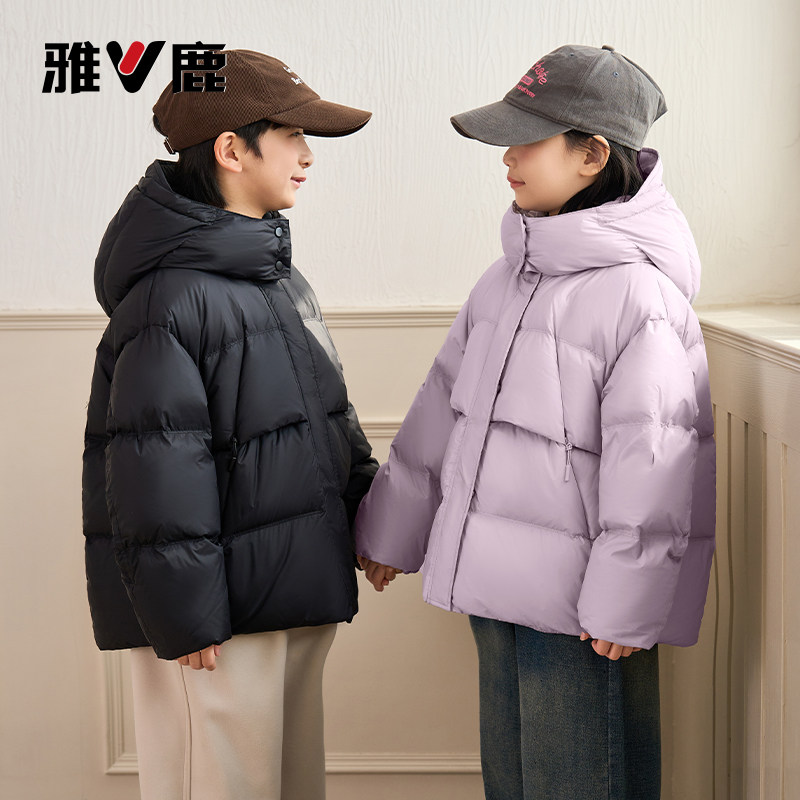 雅鹿新款洋气加厚儿童羽绒服