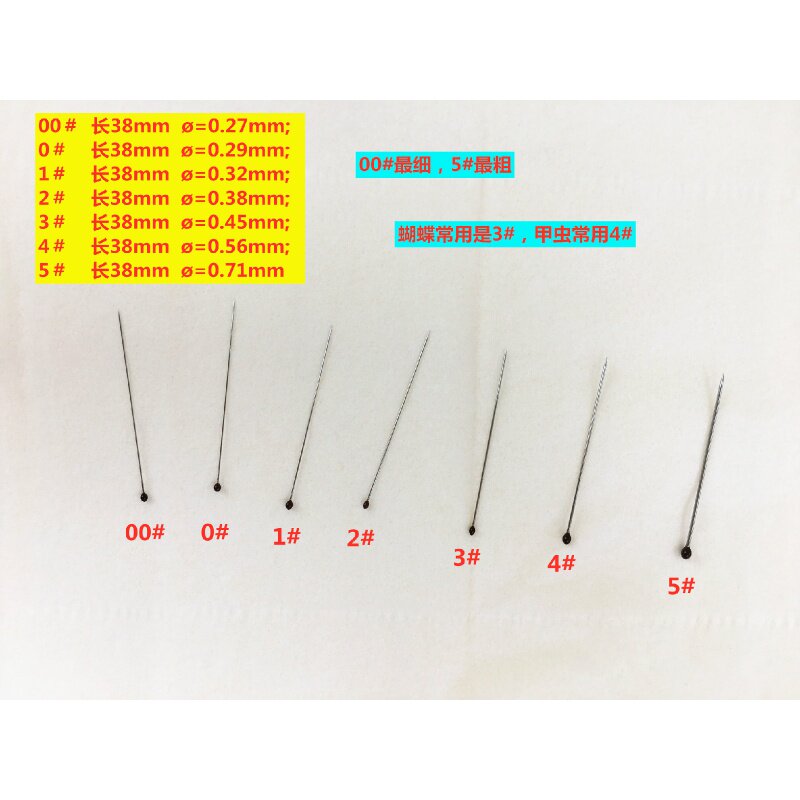 昆虫针2号标本针大头针标本制作塑料管装方便存取100支/罐