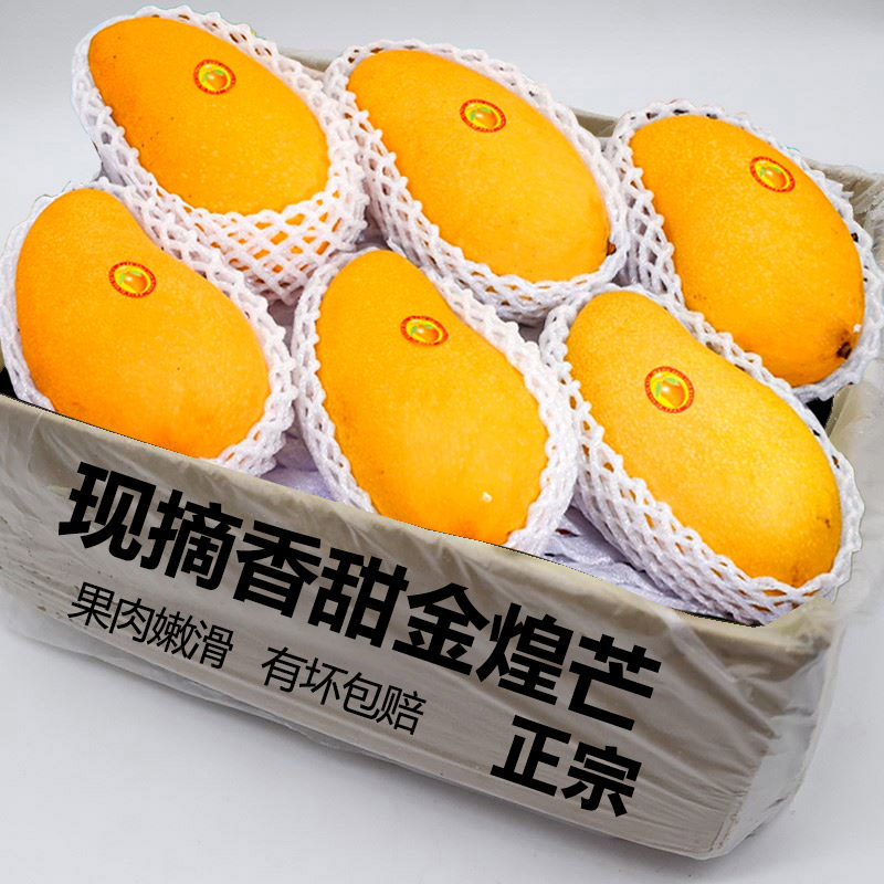 广西金煌芒芒果新鲜孕妇整箱现摘薄皮当季大果孕妇水果水仙芒包邮