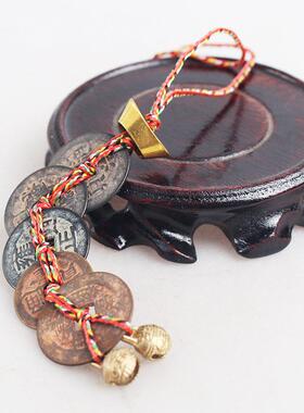 2026真品五帝钱门对门挂件纯铜入户门吉祥压门框过门石铜钱五帝钱