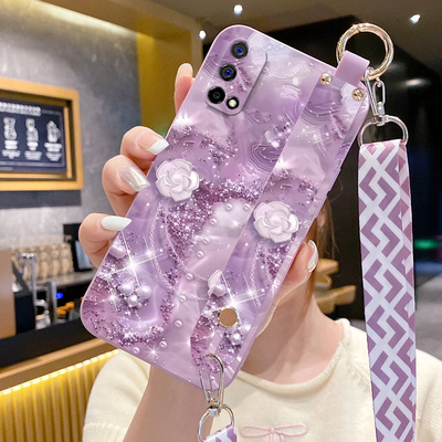 适用oppoa92s手机壳PEHM00腕带支架OPPOA945G新款液态硅胶PDKM00斜跨挂绳oppoa93s奢华oppoa93防摔PFGM00软女
