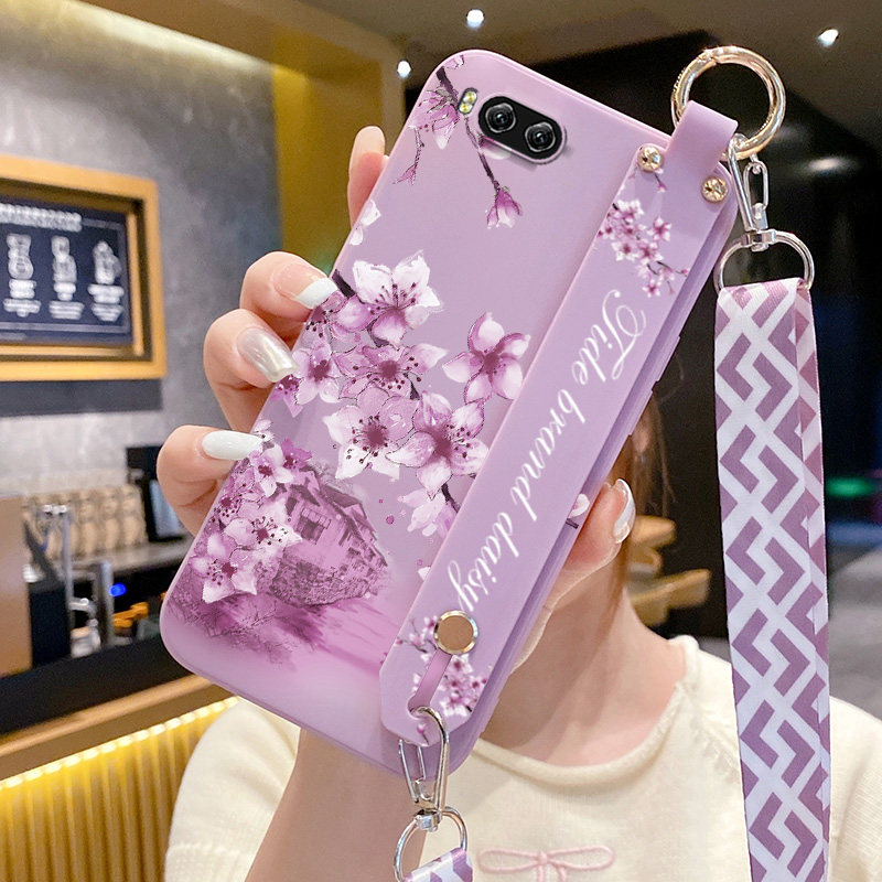 适用小米6手机壳M1804D2SE新款液态硅胶MDE2腕带支架MCE16防摔xiaomi5x男女mi6x全包奢华网红时尚简约潮牌女
