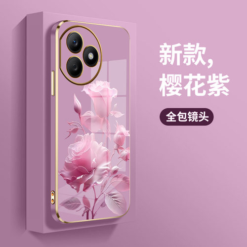 适用华为荣耀x50i+手机壳荣耀x50i+新款电镀软壳CRT-AN00网红男女防摔时尚奢华情侣个性简约创意ins风全包