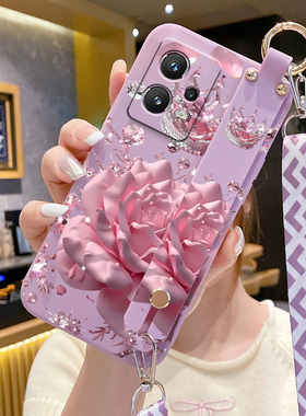 适用红米Note12手机壳红米note12rpro新款液态硅胶红米note12r腕带支架redminote12pro防摔红米Note12Pro+男