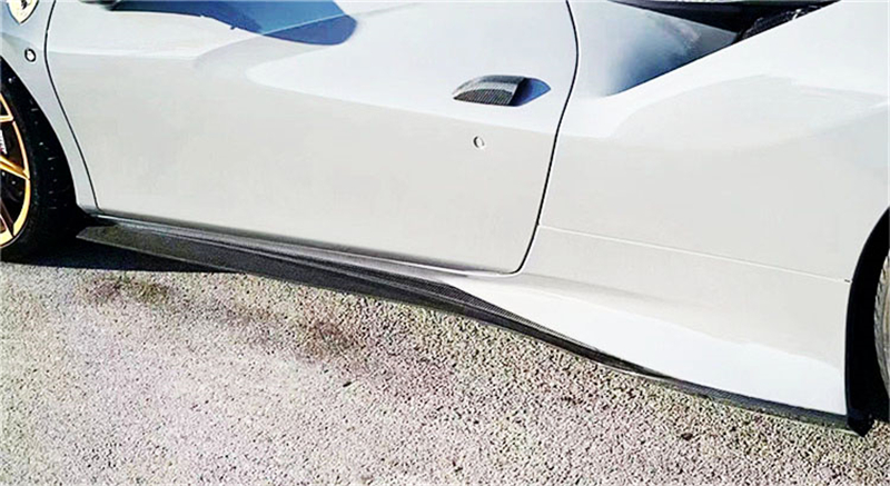 适用于新款法拉利F8改装novitec款碳纤维侧裙小包围侧铲裙边门槛