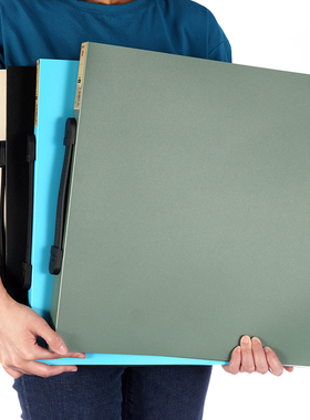 手提正方形画册夹国画收纳册儿童美术作品收藏夹素描绘画作品集34x34宣纸保护袋40x40剪纸卡纸存放袋50*50