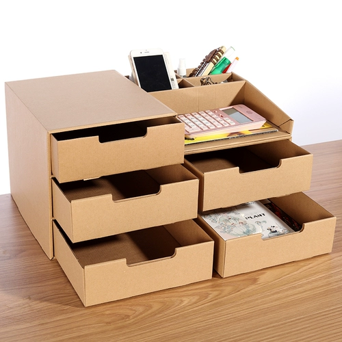 Кожаная коробка для хранения, универсальная простая складная вместительная и большая система хранения для документов, увеличенная толщина