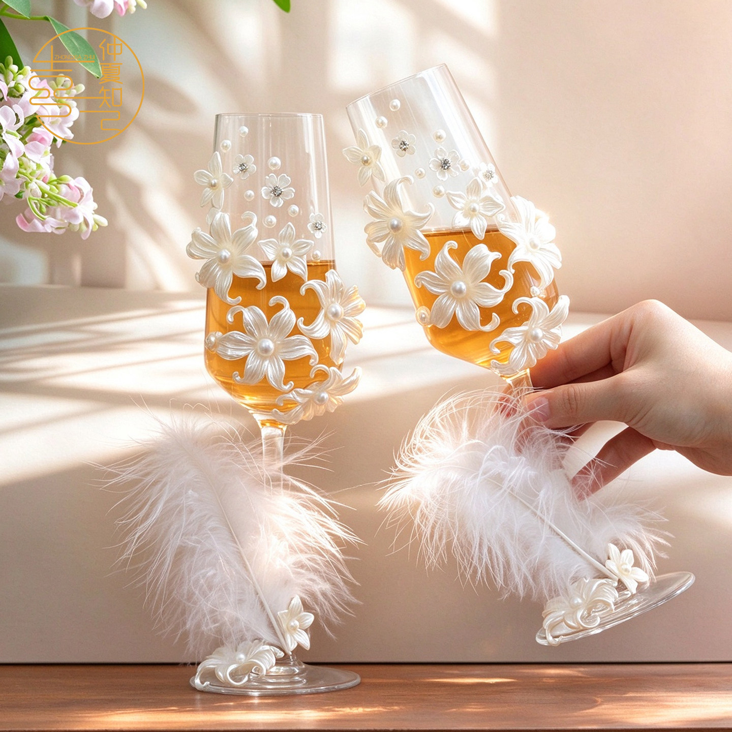 仲夏知己结婚送闺蜜敬酒杯一对红酒杯订婚新婚礼物香槟杯礼盒套装