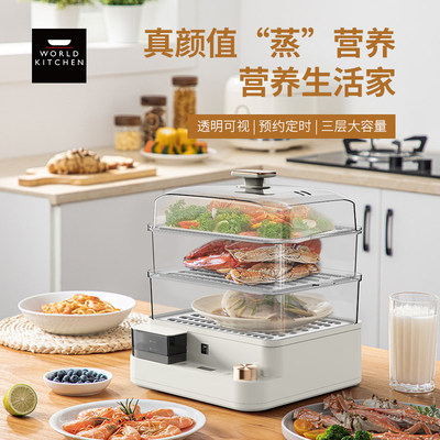 康宁多功能电蒸锅三层大容量WK-HZG8004/KZ