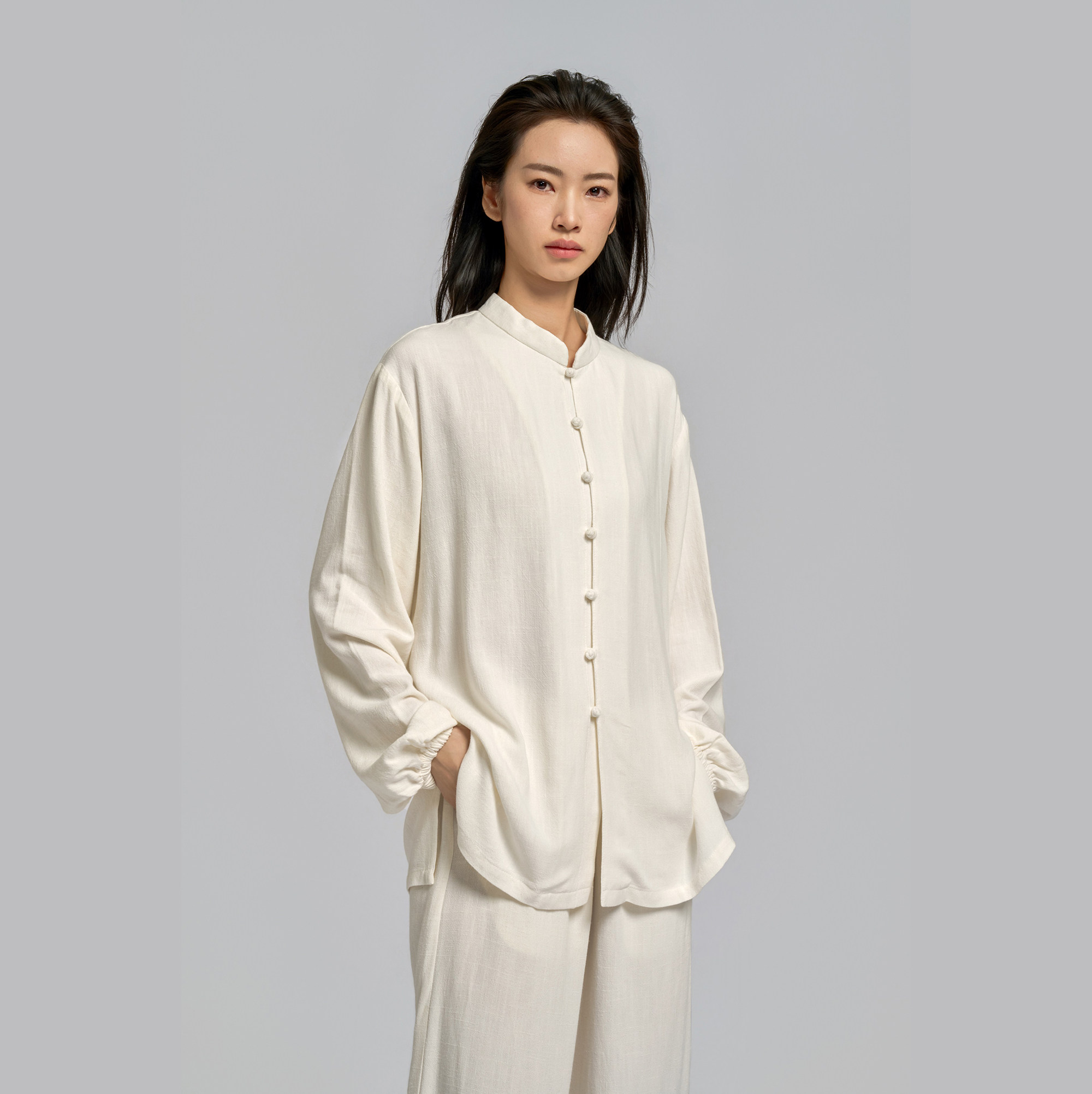 这太极服真透气呀!棉麻太极套装