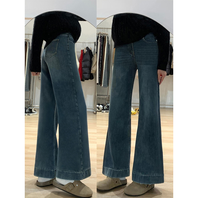 不贴腿微喇牛仔裤女2025