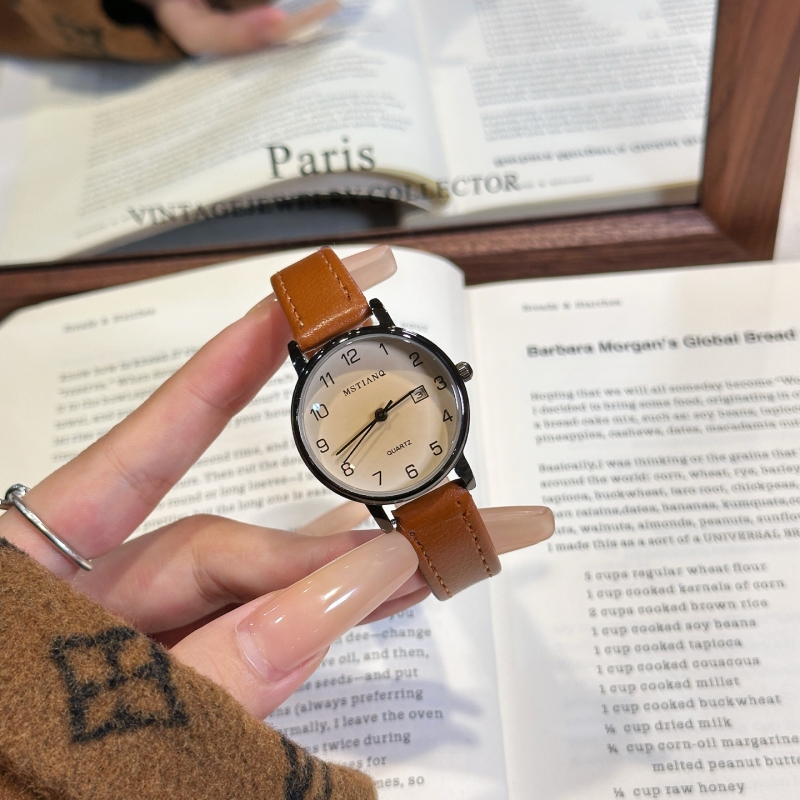 复古静音公务员考试用女款手表