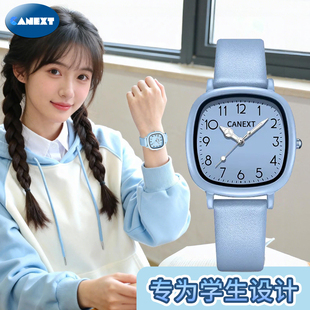初高中学生手表女款只看时间儿童女孩初中女生可进考场静音电子表