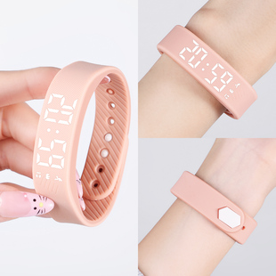 智能手环女生运动震动闹钟防水宿舍强力叫醒手表女款初中高中学生