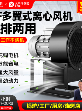 DF离心风机220V多翼式引风机静音耐高温鼓风机工业风机小型380V