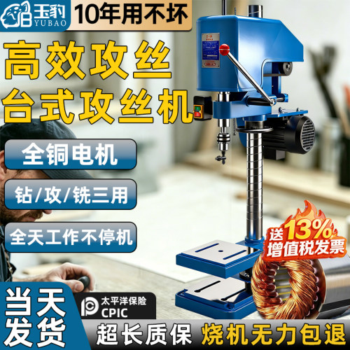 重型工业级台式攻丝机全自动小型电动攻牙机微型SWJ12/16套丝螺纹