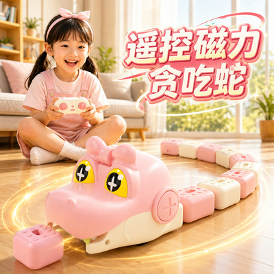 【遥控磁力贪吃蛇轨道玩具】