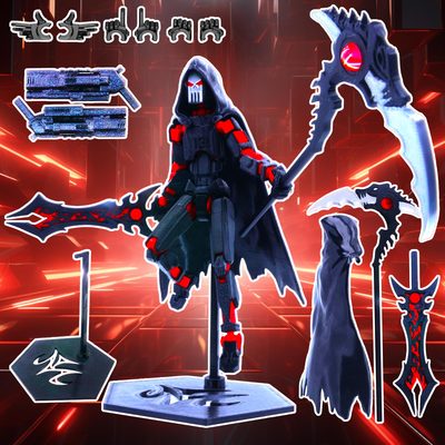 多关节可动3D打印机甲人偶