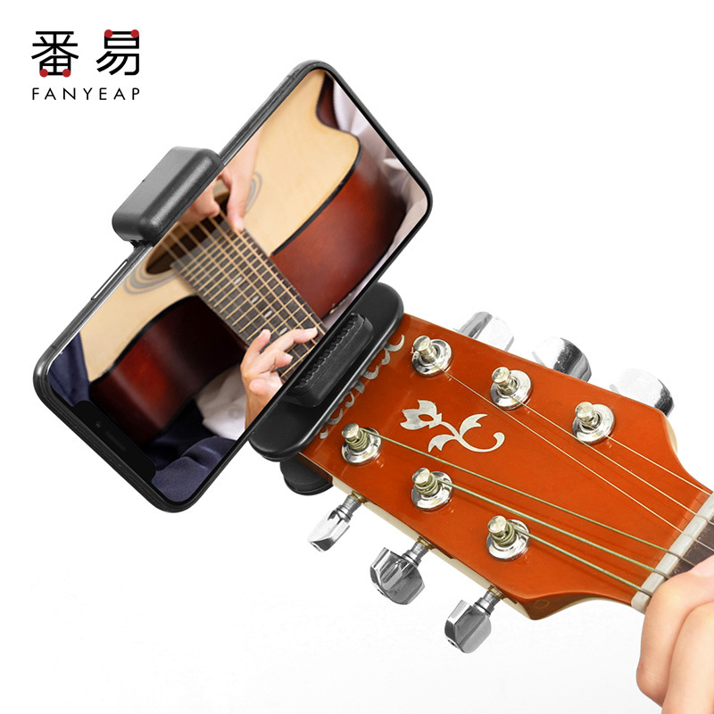 自拍架/吉他A1P901-尤克里里乐器琴头立式稳定手机夹直播支架拍