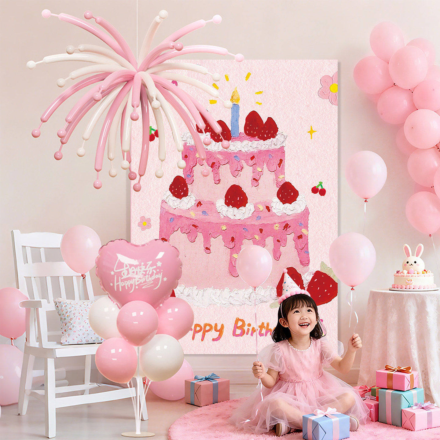 小女孩氛围仪式感场景装饰品周岁生日快乐背景墙布置男孩蛋糕挂布,节庆用品/礼品,节日装扮用品,淘宝优惠券,粉丝福利购,淘宝优惠卷