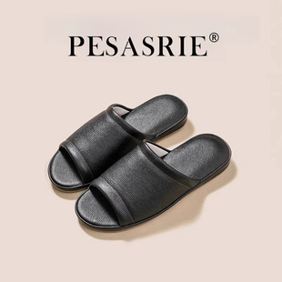 夏季 PESASRIE 男女款 高档轻奢牛皮拖鞋 居家防滑牛筋底真皮 柏萨尼