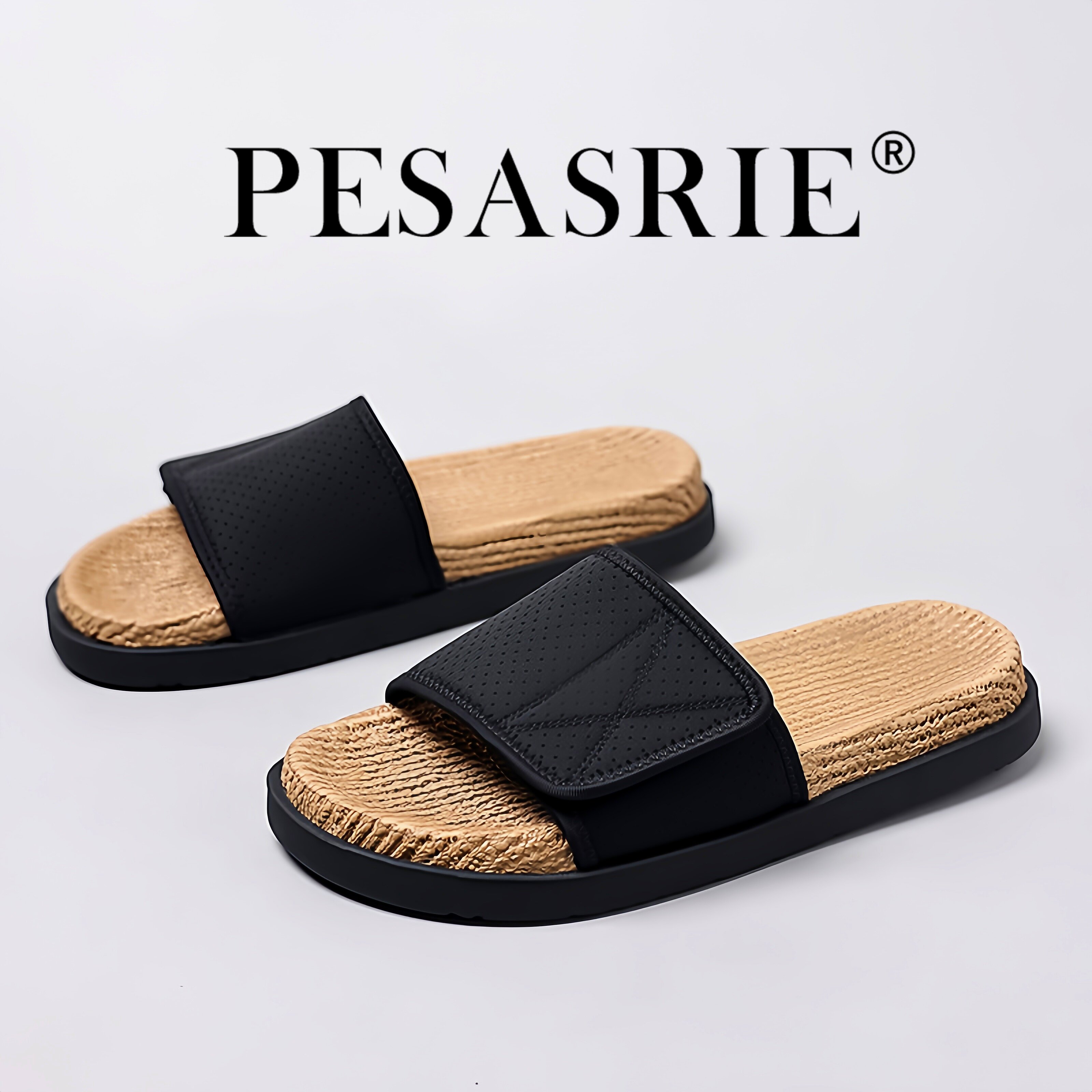 PESASRIE高档男士一字拖鞋