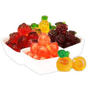 槑子君爆汁软糖水果味软糖100g果汁橡皮糖草莓葡萄汽水网红糖果