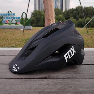 FOX安全帽登山车越野自行车头盔男半盔一体成型通用青少年骑行头