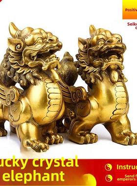 纯铜貔貅摆件特大号一对客厅镇宅办公室招财旺铺皮休摆设开业礼品