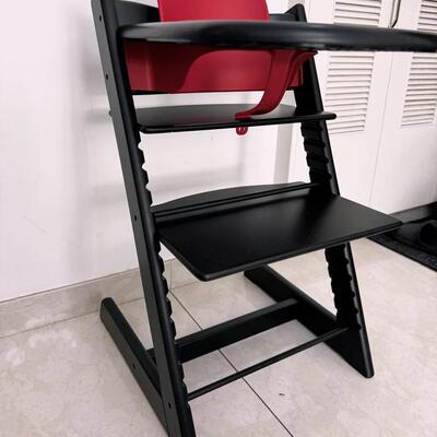 宝宝椅吃饭婴儿餐椅儿童高脚椅家用餐桌bb凳吃饭榉木实木餐椅