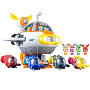 无敌鹿战队潜艇弹射磁吸合体凯奇多比雷米公仔玩偶儿童玩具正版