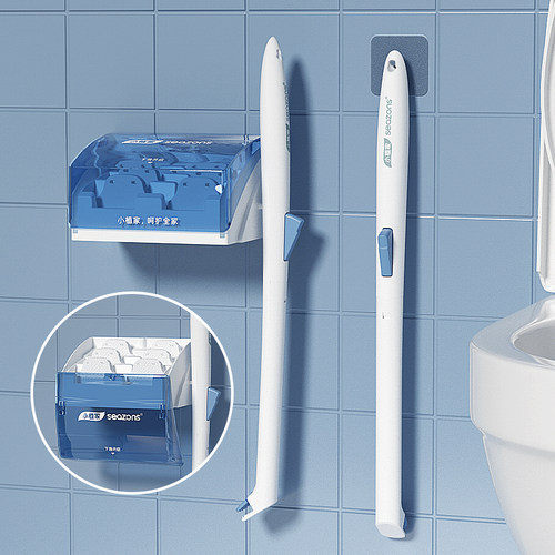 小植家一次性马桶刷可溶解替换刷头卫生间壁挂家用洗厕所清洁刷子