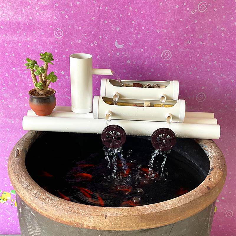 鱼缸水循环流水器养鱼免换老缸吸便静音三合一净水自动循环过滤器