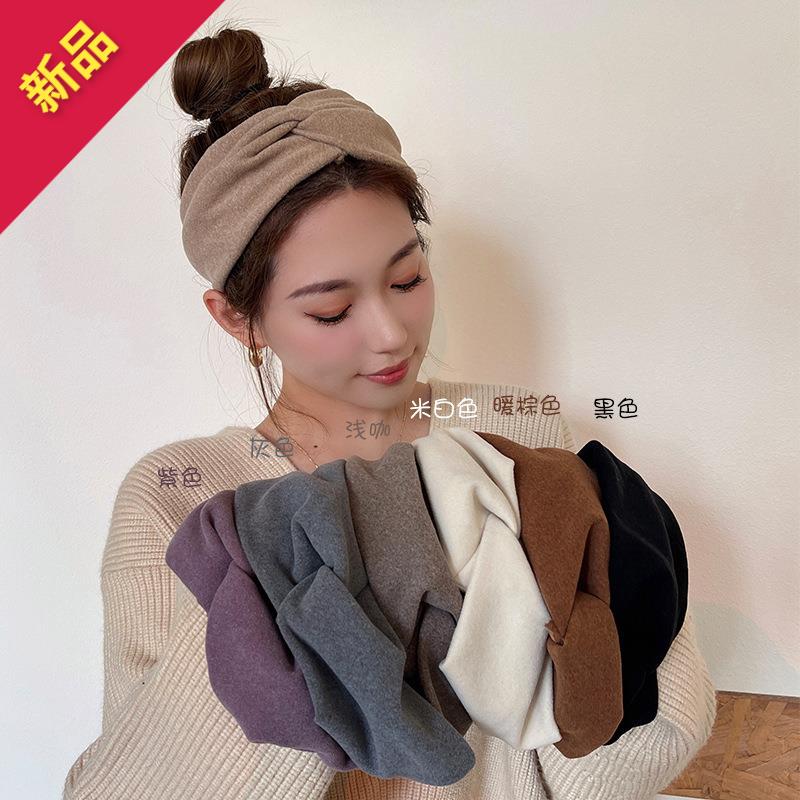 韩国ins气质发箍宽边发带女秋冬