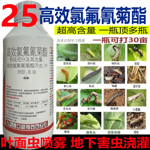 25高效氯氟氰菊酯青虫地下虫蚜虫