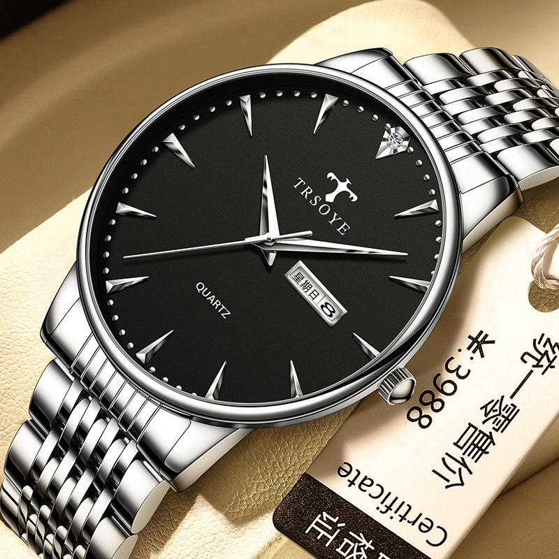 2024年新款手表男士瑞士腕表机械全自动简约时尚十大防水石英品牌