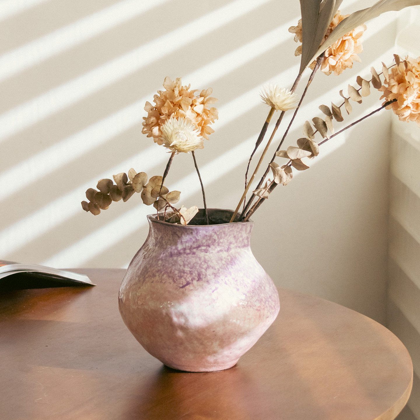 川泽烧情绪稳定小花瓶干花水培器皿植物鲜花花器艺术客厅装饰摆件