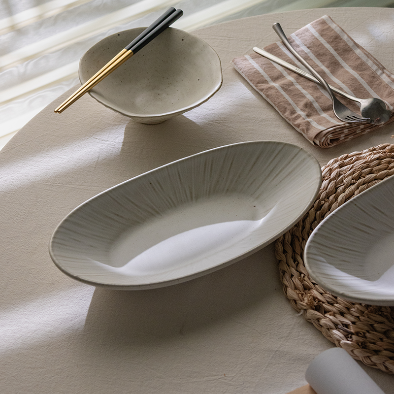 川泽烧日式陶瓷鱼盘家用高级感