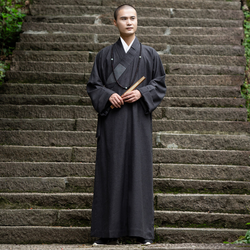 缎梵春秋季僧服长褂大褂和尚衣服