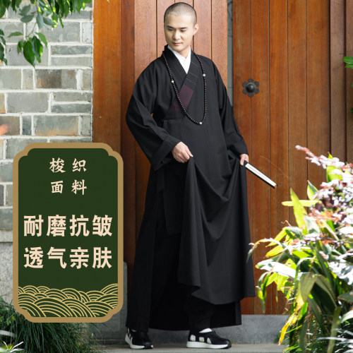 缎梵四季僧服装透气长褂男款和尚
