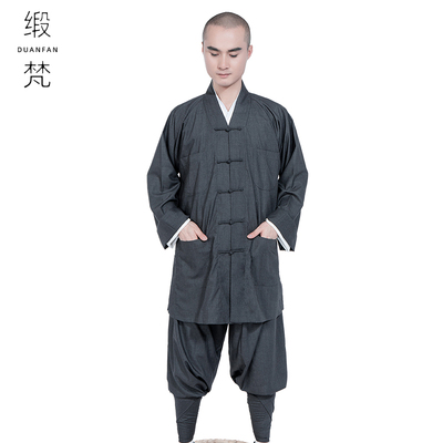 缎梵僧服装薄款夏季短褂套装小褂