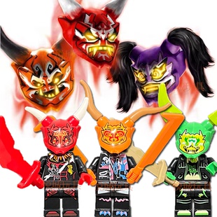 乐积木高幻影忍者反派晴美公主绝版复仇者面具人仔男益智玩具礼物